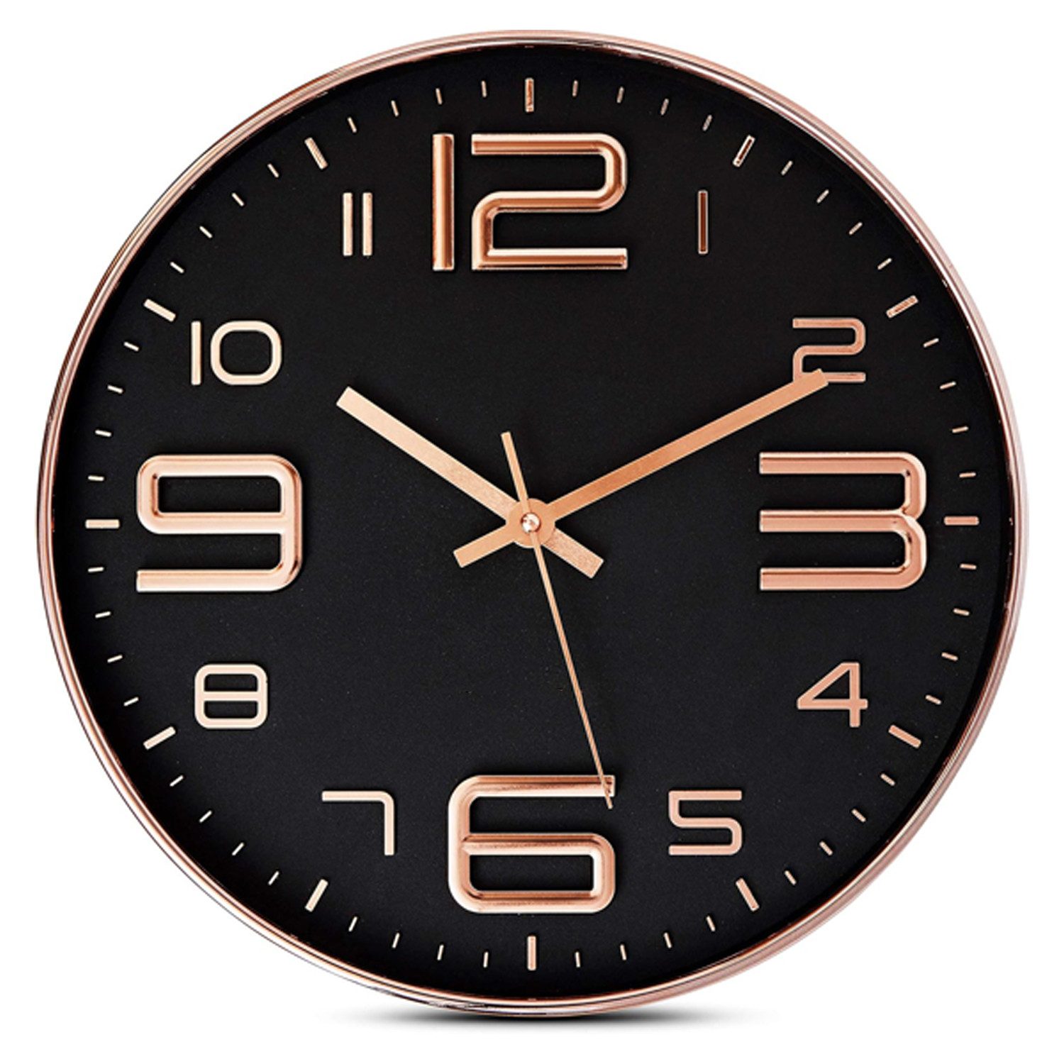 OKWISH Wanduhr 30 cm Modern Quartz Lautlos Wand Uhr Schleichende Sekunde oh günstig online kaufen