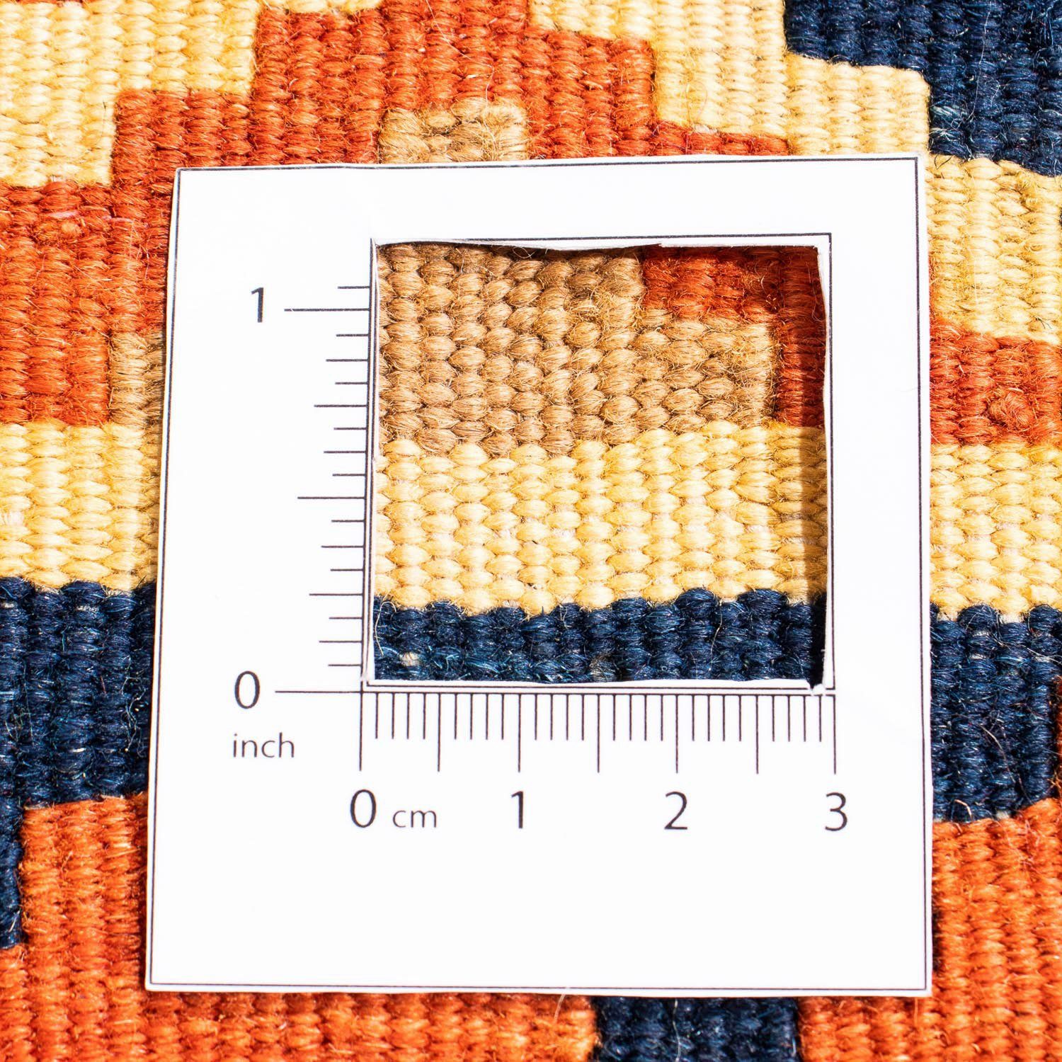 quadratisch, x cm 100 Kelim - 6 mehrfarbig, Wollteppich Oriental - Höhe: - morgenland, Einzelstück quadratisch Wohnzimmer, 105 mm,