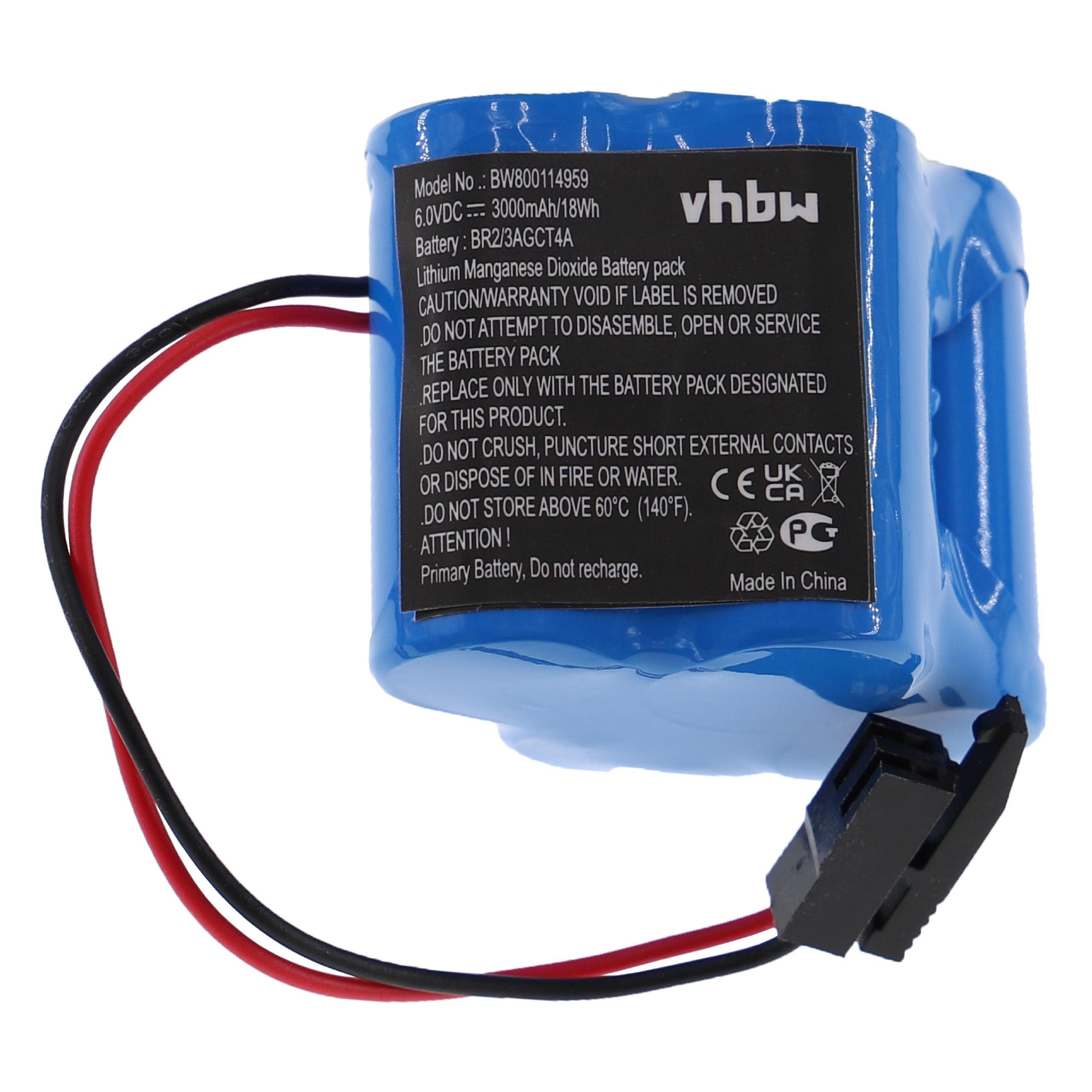 vhbw Akku Li-MnO2 (6 V) 3000 mAh