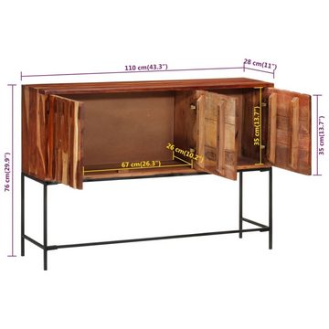 vidaXL Media-Regal Sideboard 110x28x76 cm Massivholz Akazie