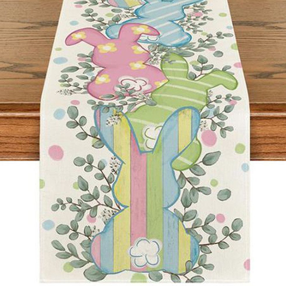 Kaket Tischläufer Tischdecke Druck Häschen Osterhase günstig online kaufen