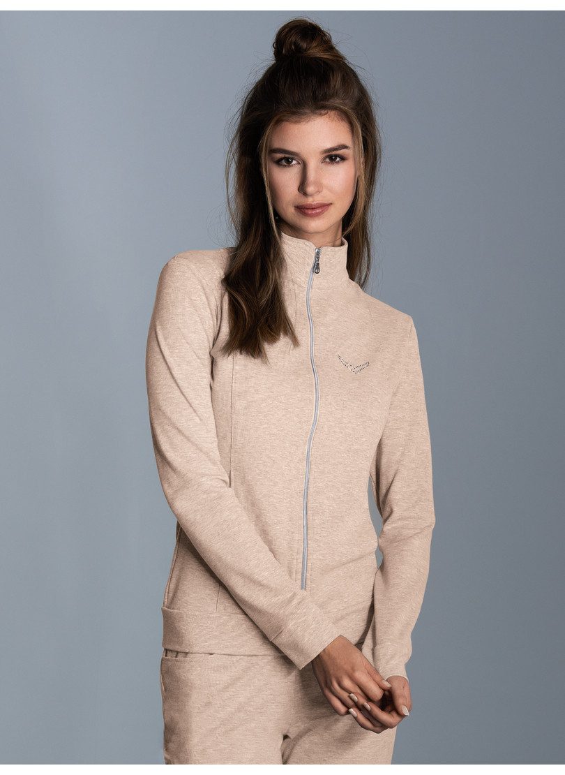 Trigema Sweatjacke TRIGEMA Jacke veredelt mit Kristallsteinen (1-tlg) günstig online kaufen
