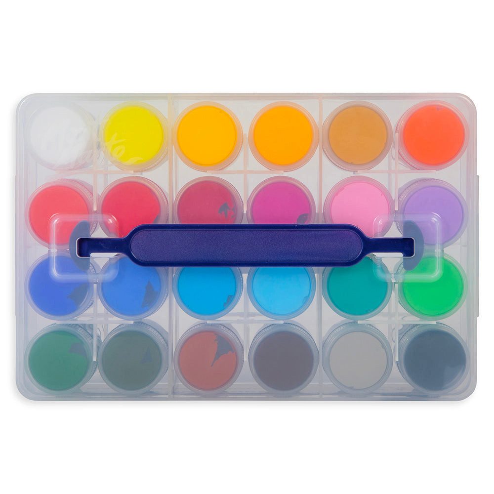 Mont Marte Acrylfarbe Acrylfarben Set, wählbar: 12 oder 24 Döschen je 20 ml, Hohe Deckkraft, schnell trocknend, ideal für kreative Malprojekte