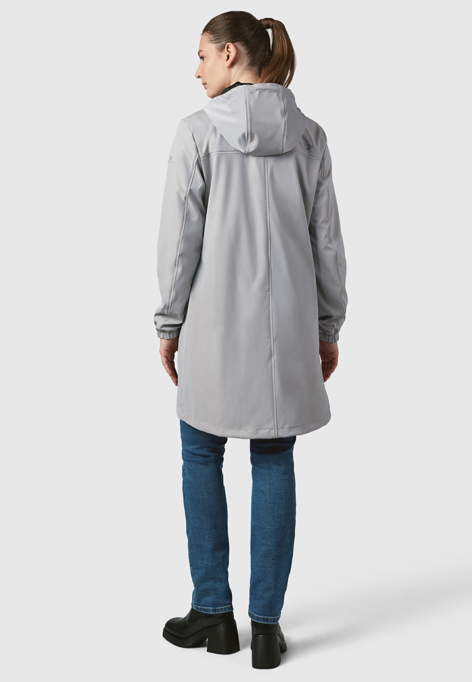 Ragwear Parka Husty Rainy reflektierender, wasserdichter Damen Übergangsmantel