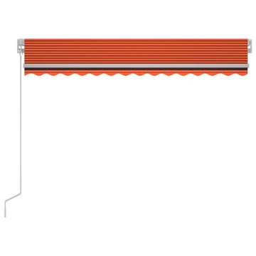 vidaXL Markise Markise Manuell Einziehbar mit LED 300x250 cm Orange und Braun