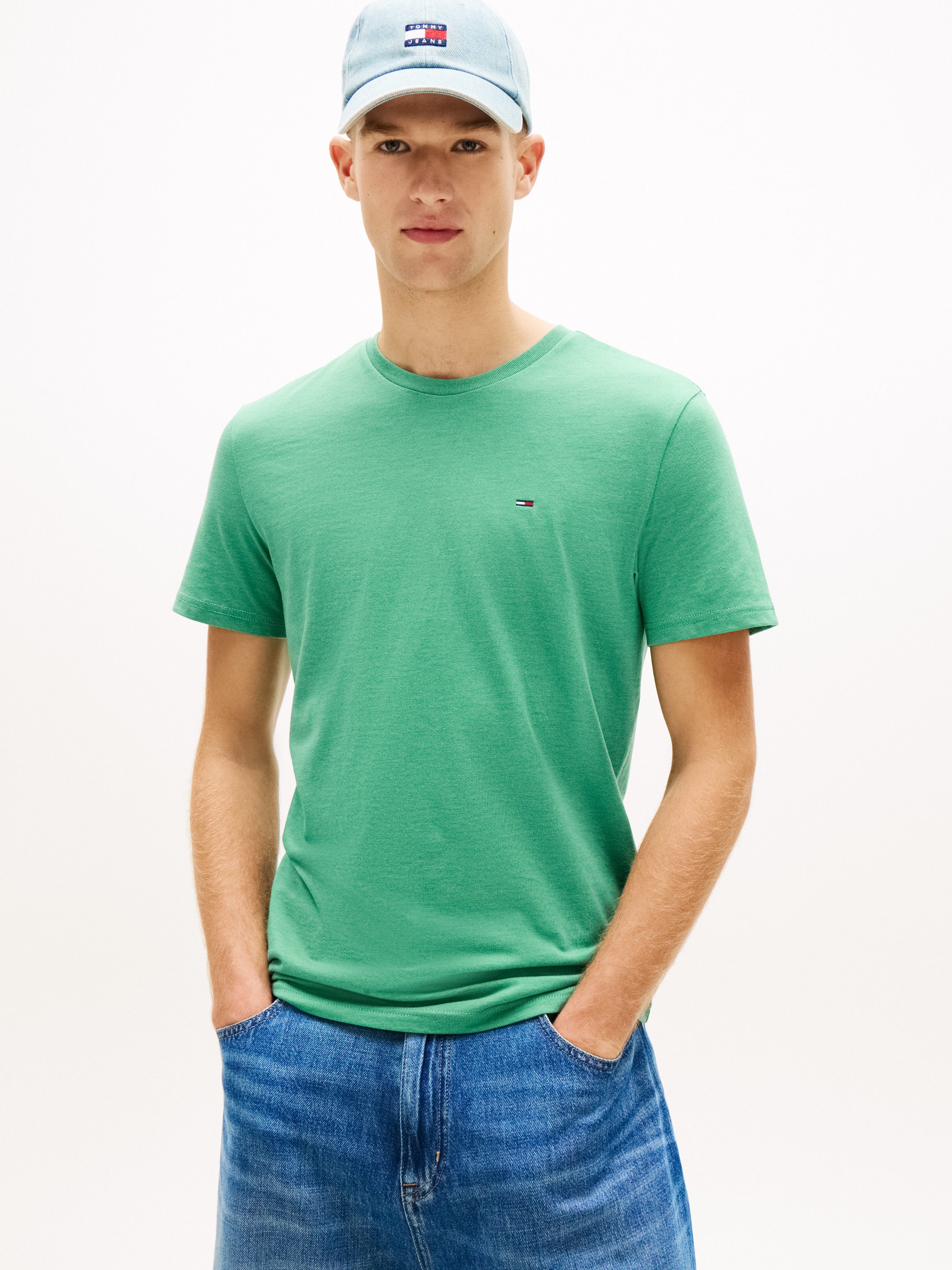 Tommy Jeans T-Shirt TJM XSLIM JASPE HTR TEE EXT Mit Rundhalsausschnitt