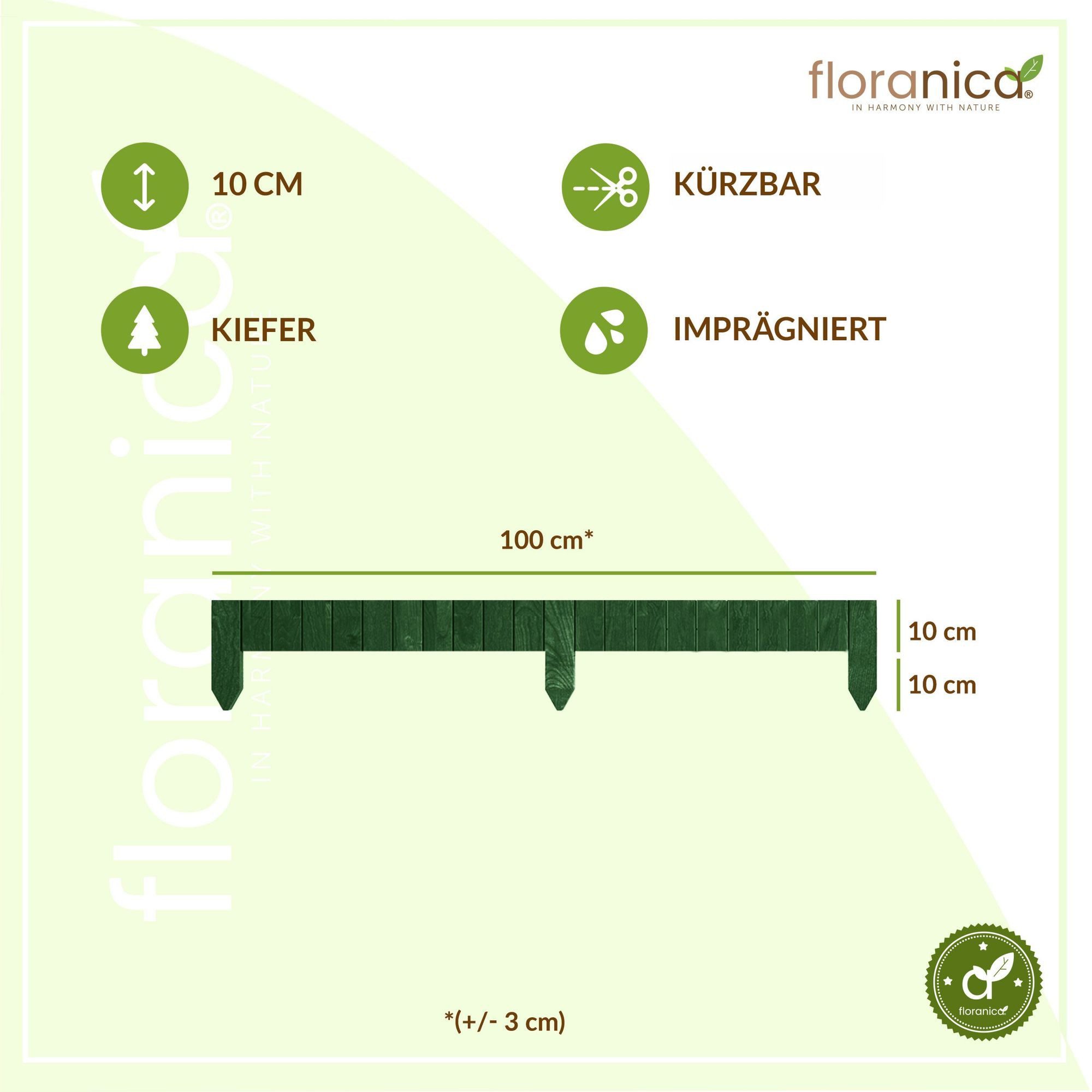 Floranica Beetbegrenzung Beeiteinfassung Flexibler Holzzaun aus günstig online kaufen