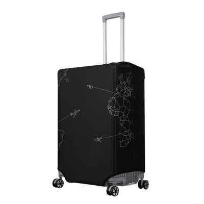 kwmobile Kofferhülle Koffer Hülle Größe Koffer (L), Elastische Kofferschutzhülle mit Reißverschluss - Reisekoffer Überzug