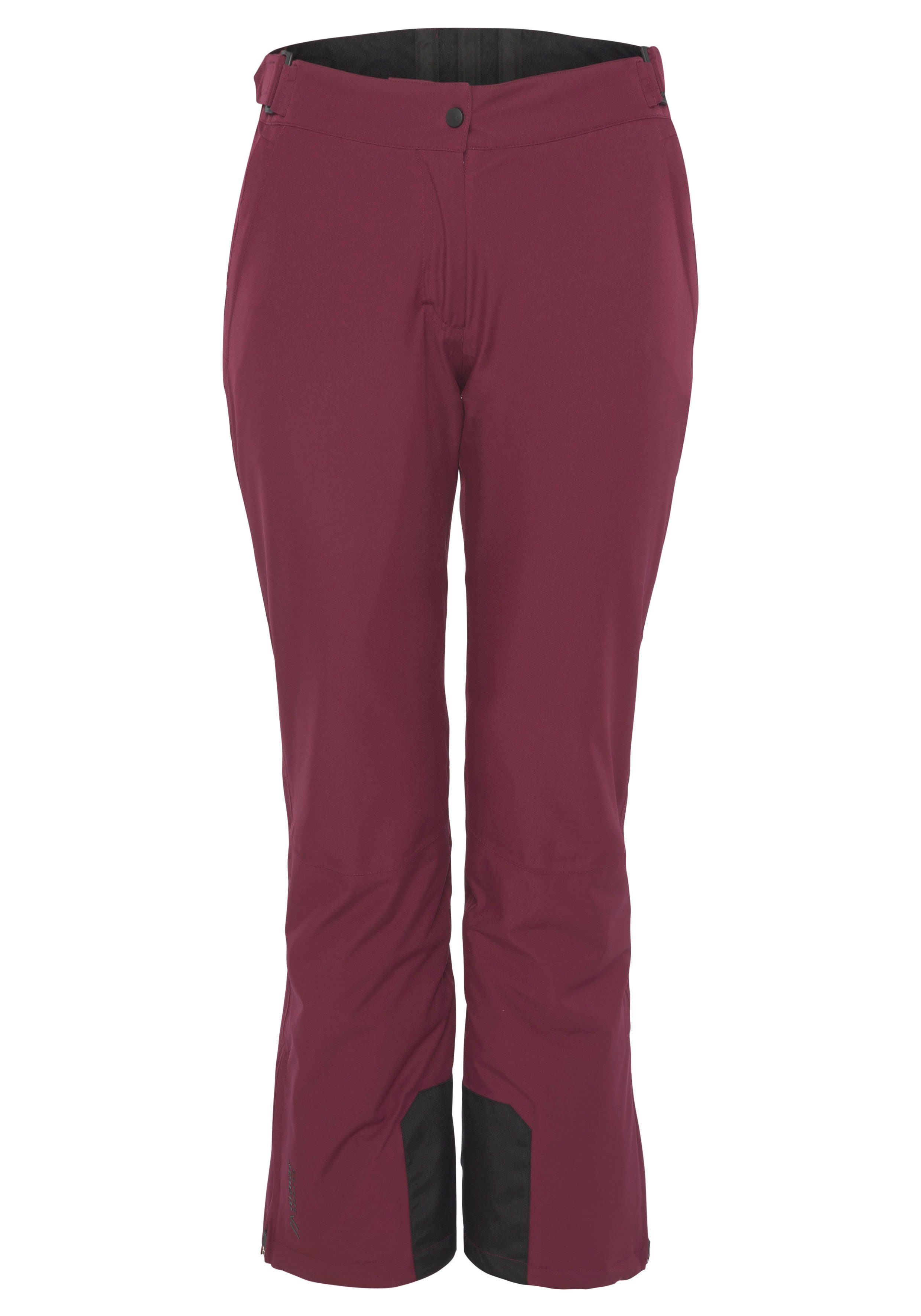 Maier Sports wasserdicht, Damen Skihose cherry Winddicht, wine wattiert atmungsaktiv Ski Hose