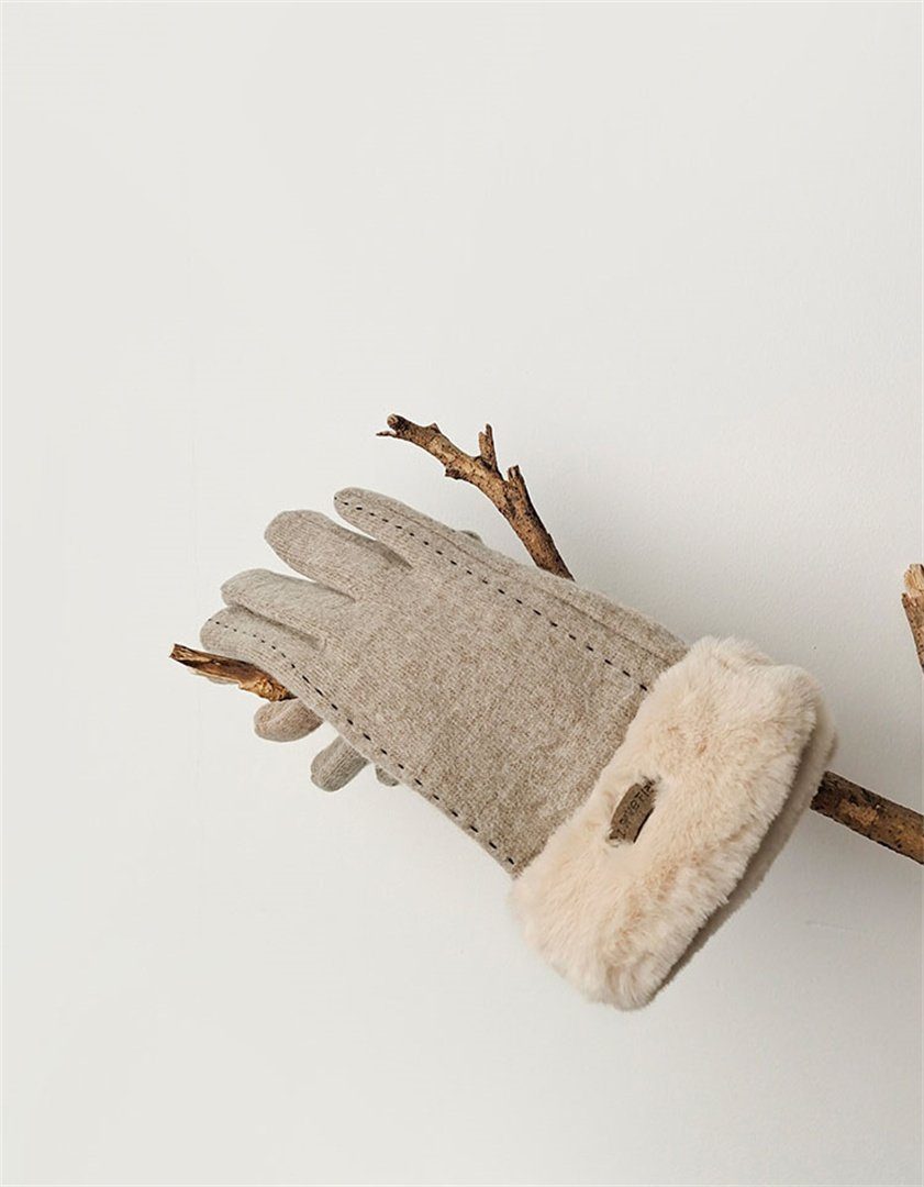 Winddichte für Baumwollhandschuhe Niedliche Herbst aus Plüsch Baumwollhandschuhe Winter-Fahrradhandschuhe L.Ru Winter und UG kältebeständigem