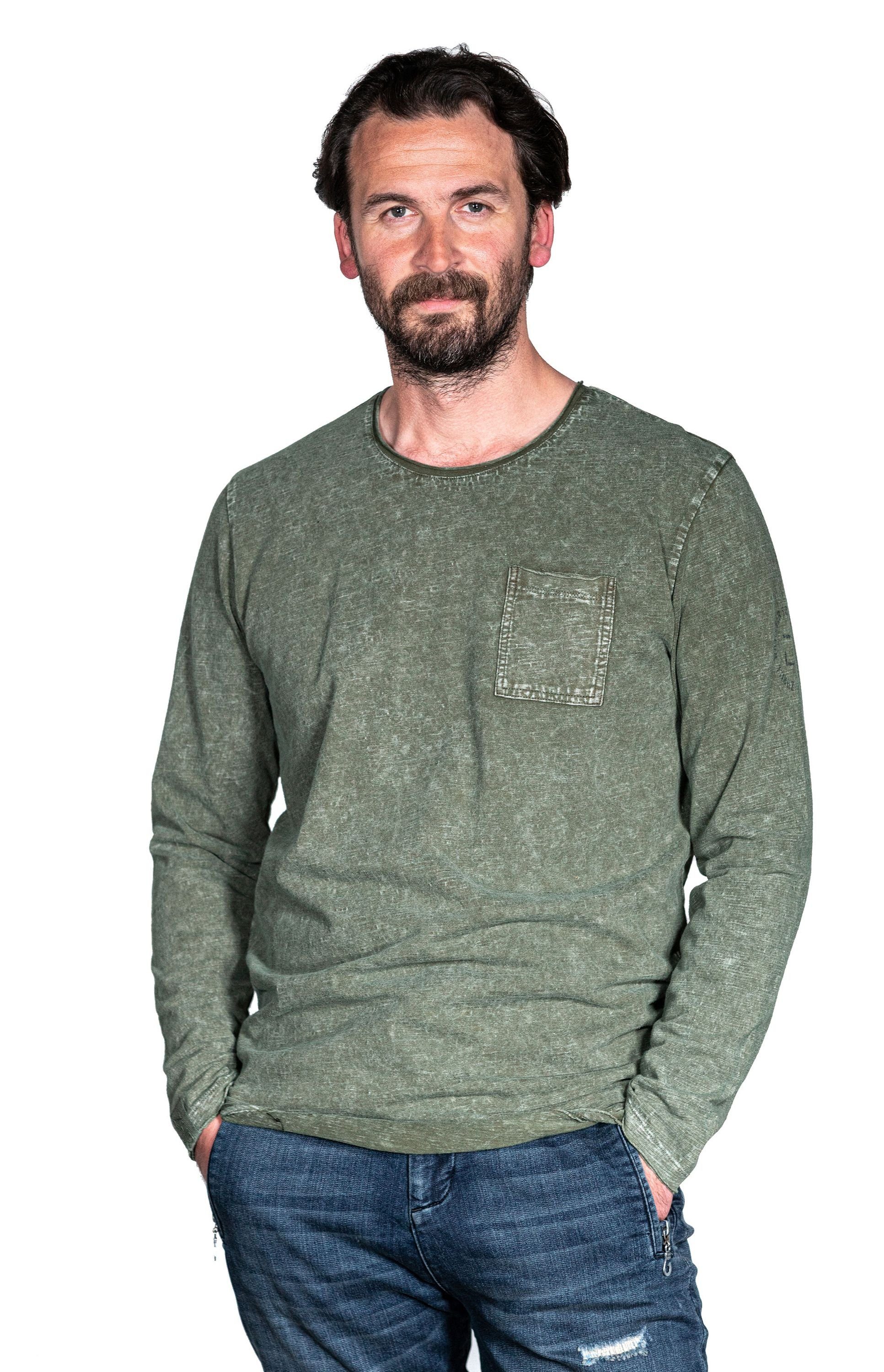 Zhrill (0-tlg) Olive NICO Longshirt Sweatshirt
