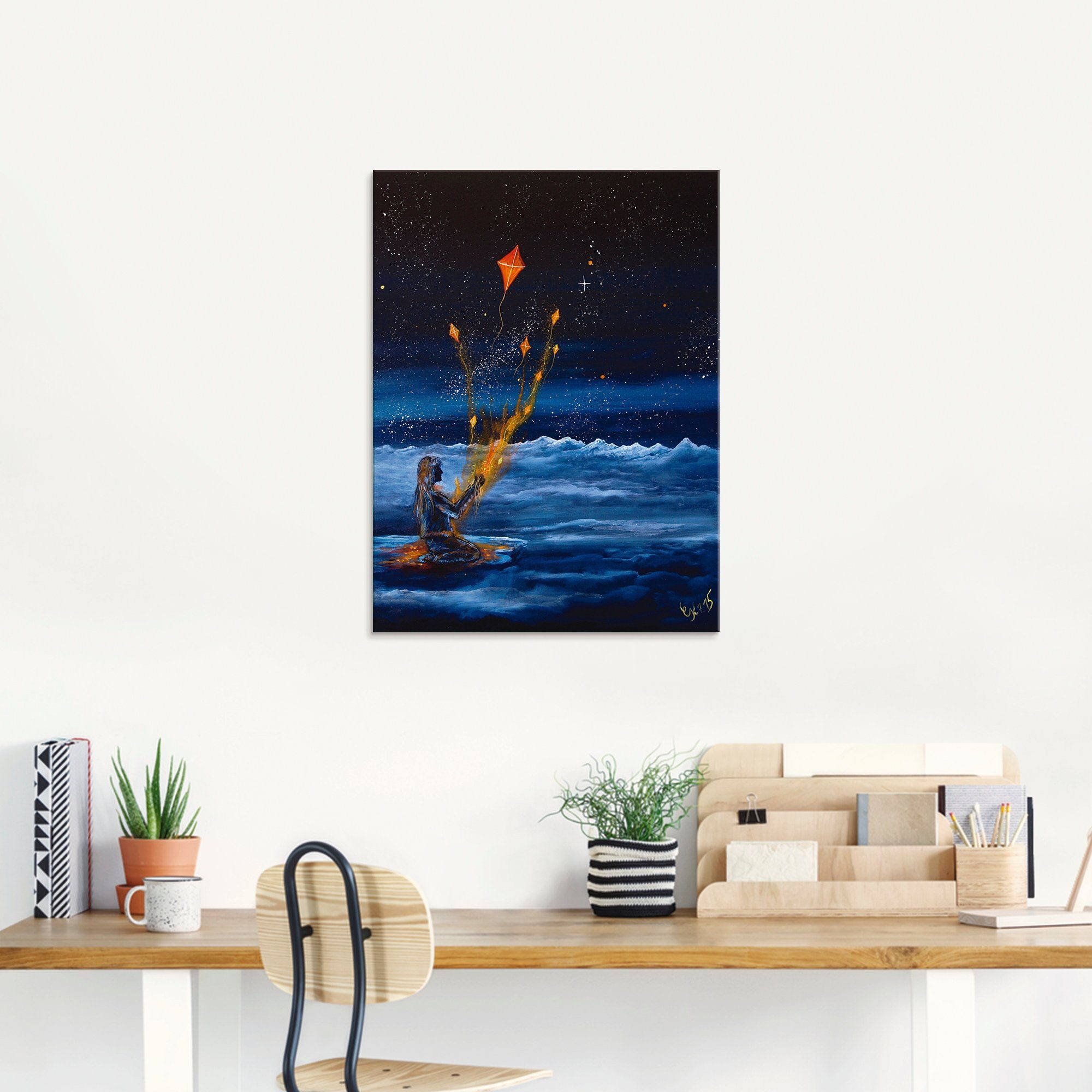 Artland Glasbild »Himmlische Drachen«, Dark Fantasy (1 Stück)-HomeTrends