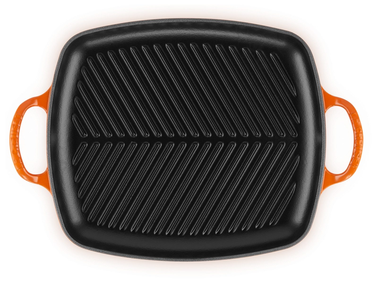 LE CREUSET Servierplatte Grillplatte Signature rechteckig ofenrot 30cm, Emailliertes Gusseisen, (Grillplatten)