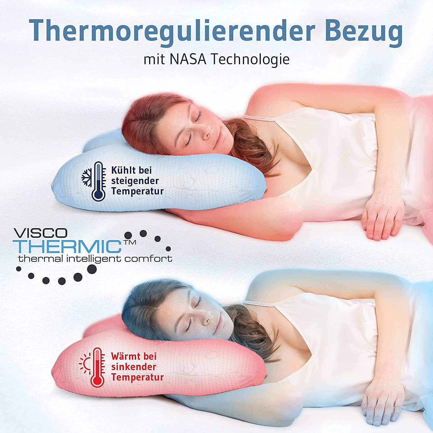 Third of Life Bauchschläferkissen MIZAR flaches Kopfkissen, Weiches Viscosc günstig online kaufen