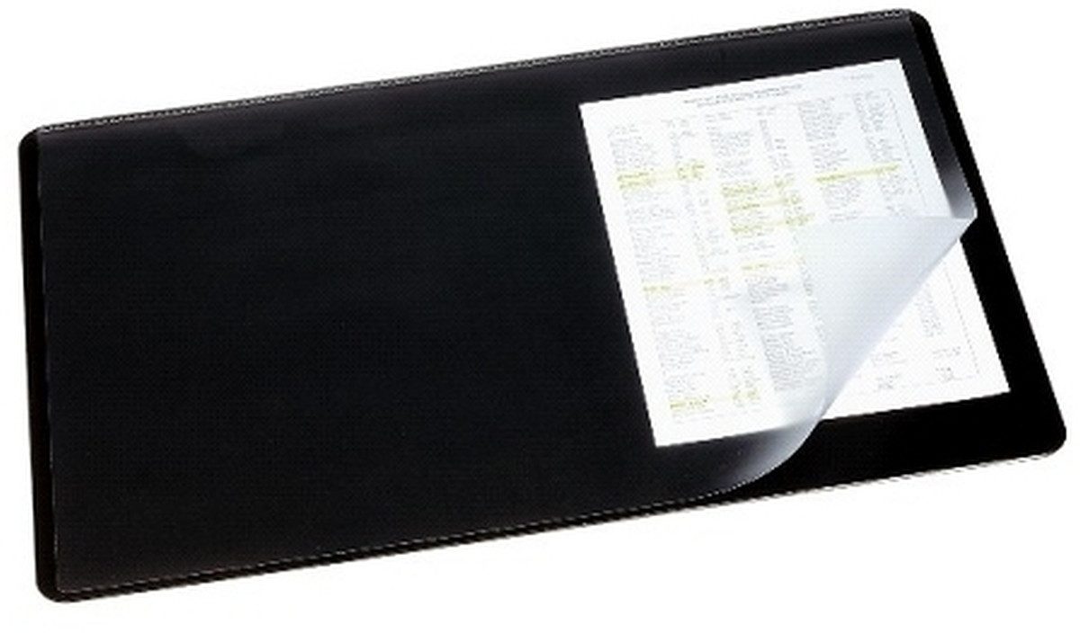 DURABLE Schreibtischunterlage Schreibunterlage 65x52cm mit Vollsichtplatte schwarz