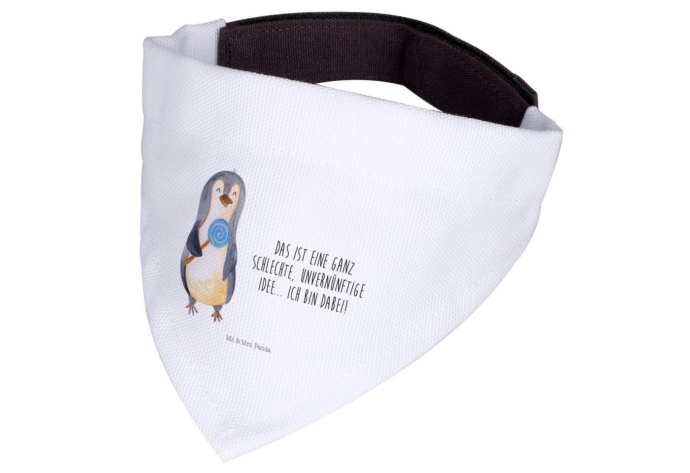 Thumbnail - Mr. & Mrs. Panda Hundefliege Pinguin Lolli - Weiß - Geschenk, Heißhunger, Hunde, süß, Süßigkeiten, Polyester, Premium Ma...