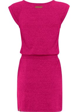 Ragwear Jerseykleid PENELOPE UNI O mit Kordelzug und kontrastfarbigem Zierperlen-Besatz