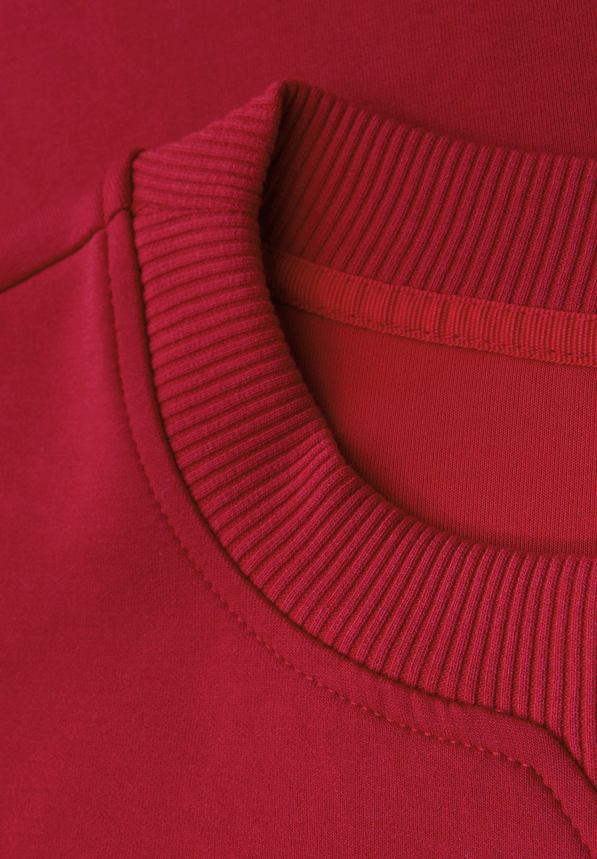 STREET ONE Sweater Rundhals mit Ripp-Detail