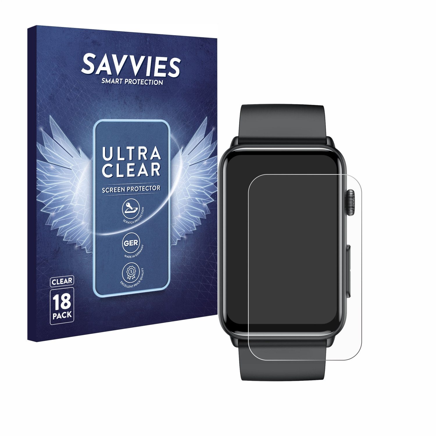 Savvies Displayschutzfolie Schutzfolie für Kardena Care Pro 4 Light, 18 Stück, Displayschutz Schutz Folie Klar Transparent