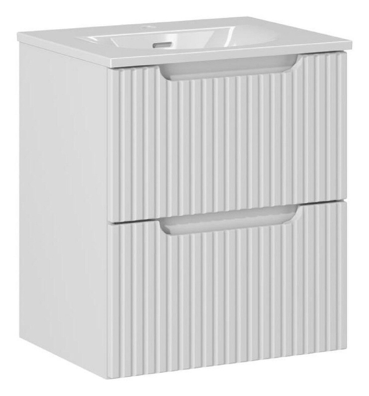 ROYAL24_MARKT Badmöbel-Set - Nova White N BM112- Erhältlich in 3 Größen Waschbeckenunterschrank, (Komplett Set, 2-St., Premium - Nova White N), Premium – Elegant – Präzise.