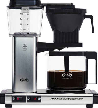 Moccamaster Filterkaffeemaschine KBG Select polished silver, 1,25l Kaffeekanne, Papierfilter 1x4