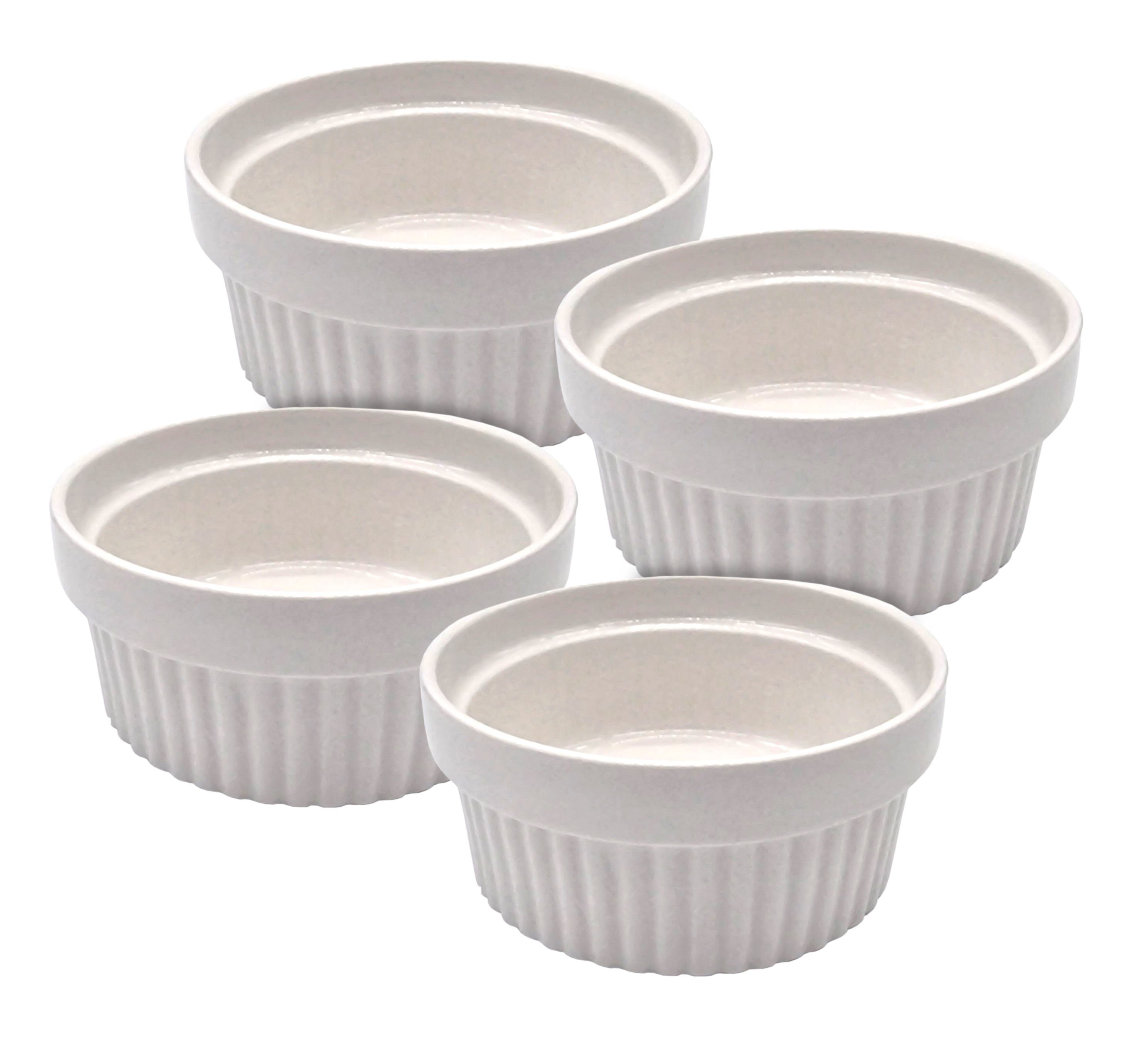 Geschirr-Set Creme Brulee Schälchen aus Porzellan - 4er Set