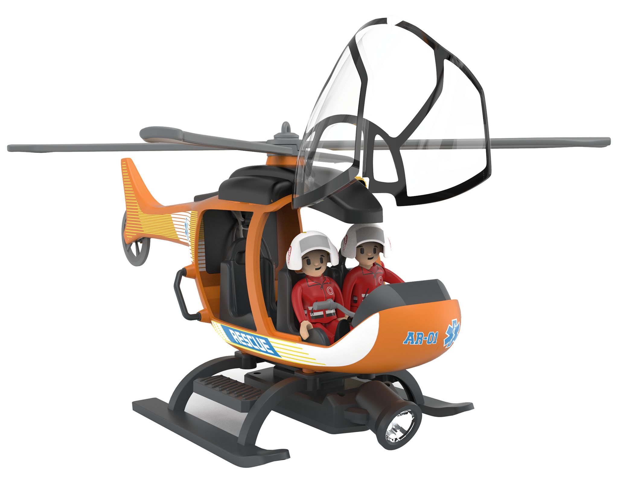 Playtive Spielzeug-Hubschrauber Set Medium, mit Licht- und Soundeffekten Hubschrauber Kinder Spiel