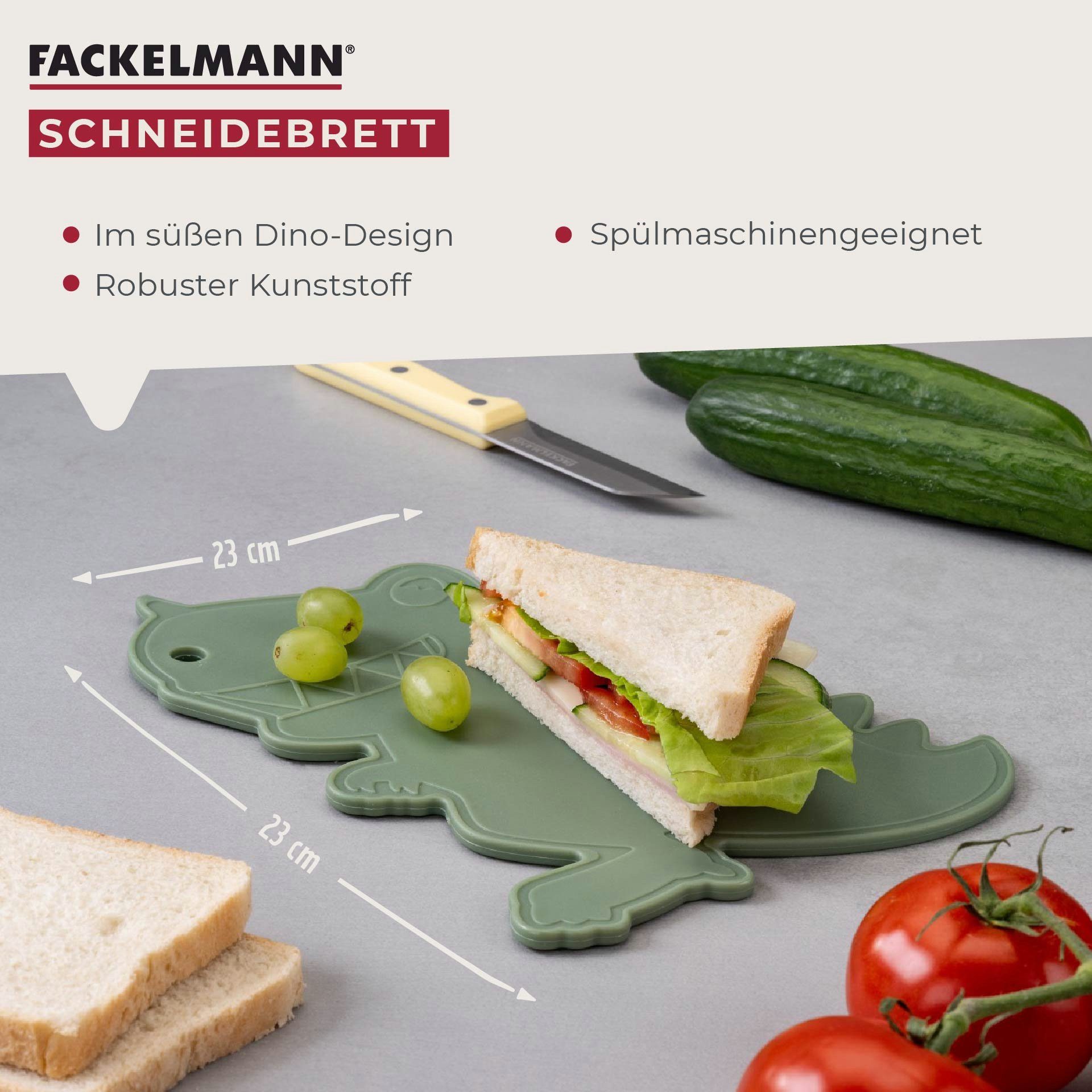 FACKELMANN Schneidebrett Küchenbrett, Saftrillenbrett, Servierbrett, Vesperbrett