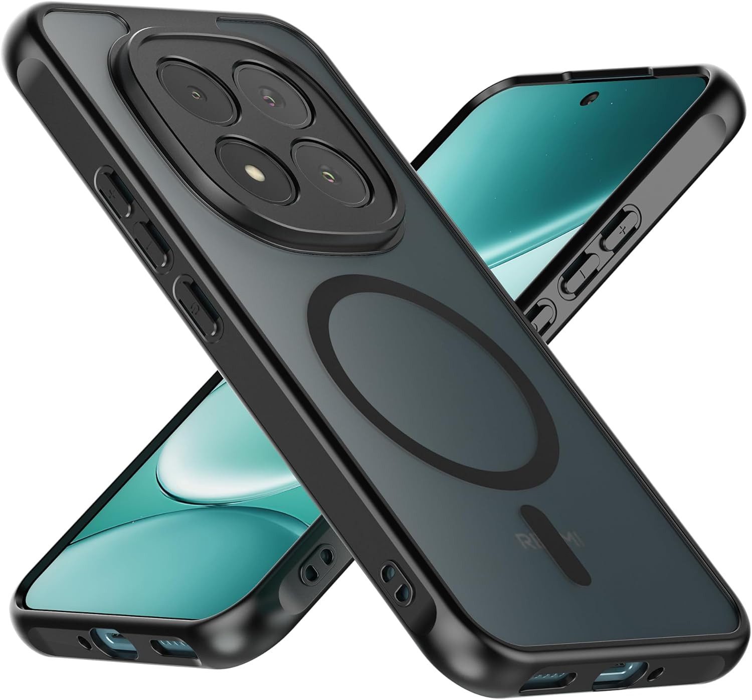 MSM Handyhülle Hülle für Xiaomi Redmi Note 15 Pro+ 5G MagSafe Silikon Schutz Schwarz