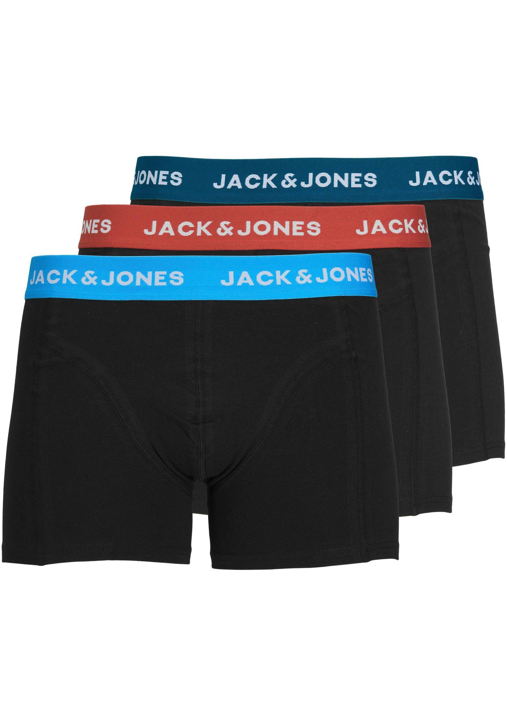 JACK & JONES Jacsense Bamboo Trunks 3 Pack SN, Bianco, L (Pacco da 3