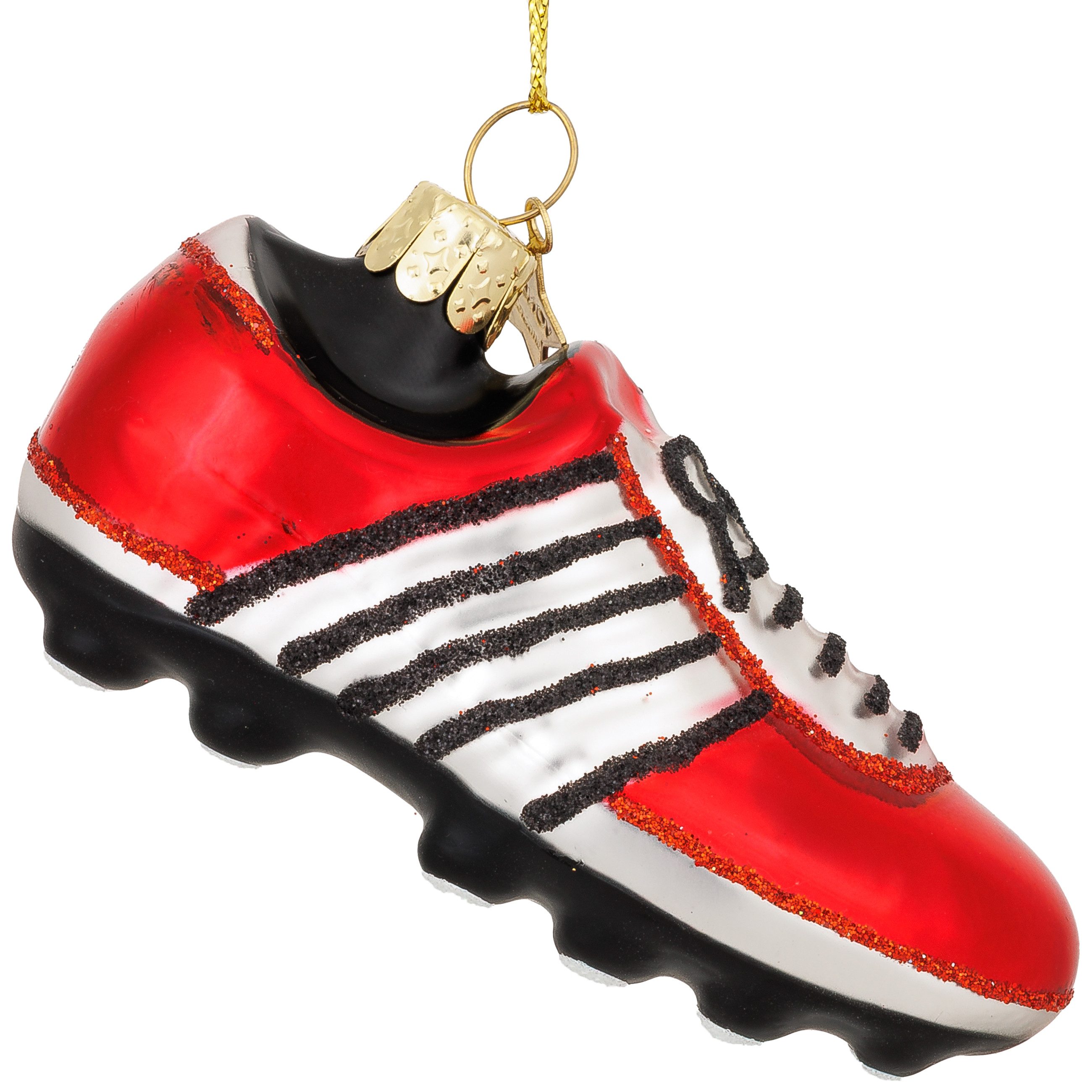 SIKORA Christbaumschmuck Fußballschue besondere Weihnachtskugel Glas Anhäng günstig online kaufen