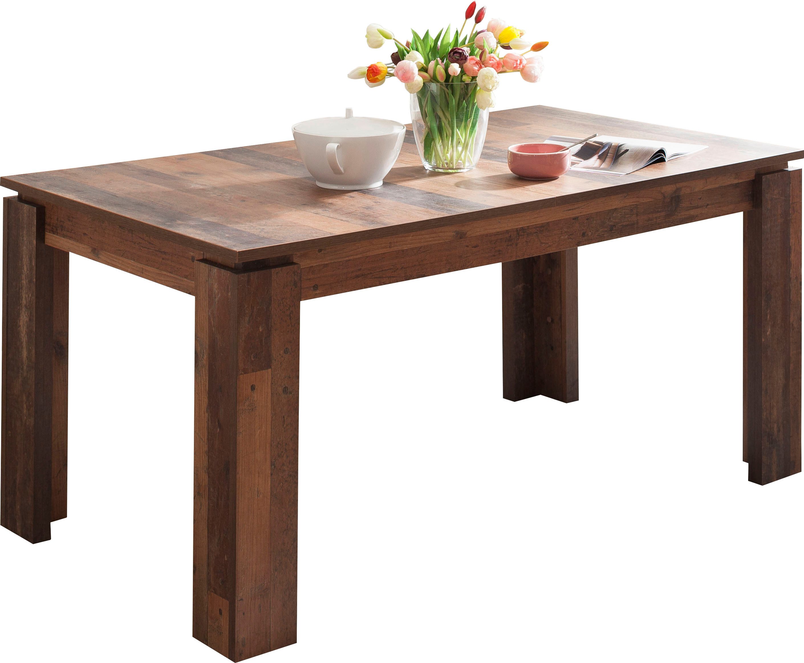 Home affaire Esstisch Tanum, Ausziehbarer Esszimmertisch 160-200 cm - Maße (B/T/H) 160/90/77 cm