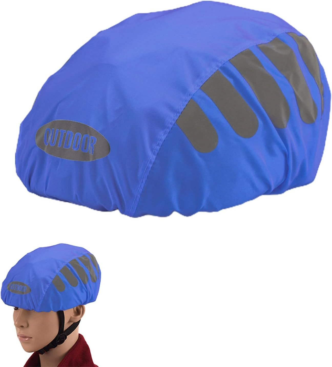 Coonoor Fahrradhelmüberzug Reflektierende Fahrrad Regenhaube, Fahrradhelm Regenschutz, Wind- und Wasserdichter für alle Helme