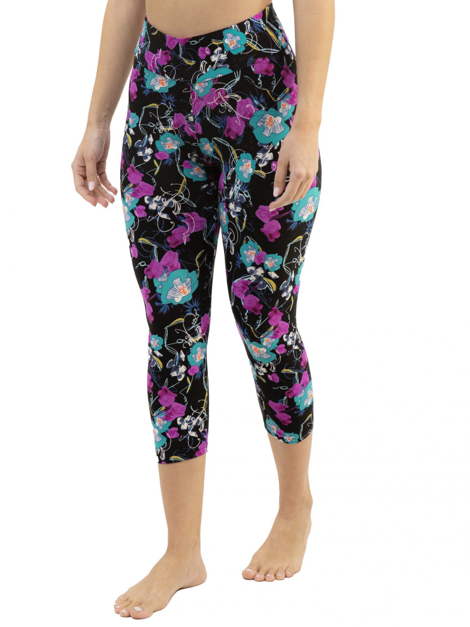 Leggings Park 3/4-Leggings Damen Mädchen Super Soft Capri Leggings 3/4 Stretch (Die Leggings ist leichtgewichtig und ideal für alle Jahreszeiten) Slimming-Shaping-Funktion sorgen für perfekte Passform.