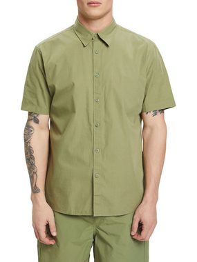 edc by Esprit Kurzarmhemd Kurzärmeliges Hemd aus nachhaltiger Baumwolle