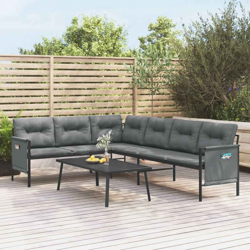 DOTMALL Gartenlounge-Set Outdoor-Loungemöbel-Sets aus Stahl und Textilene,robust, wetterfest
