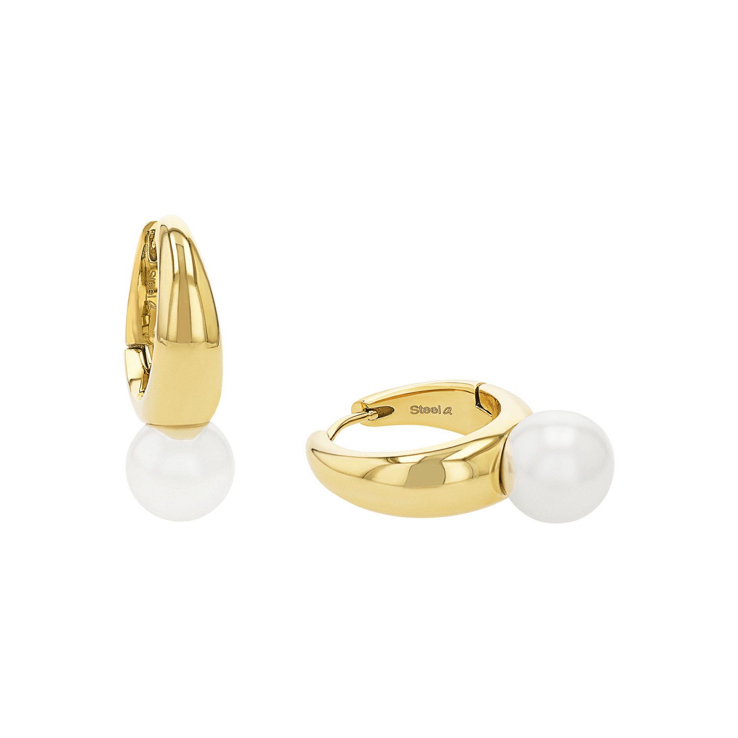 Paar Creolen Schmuck Geschenk, Perle