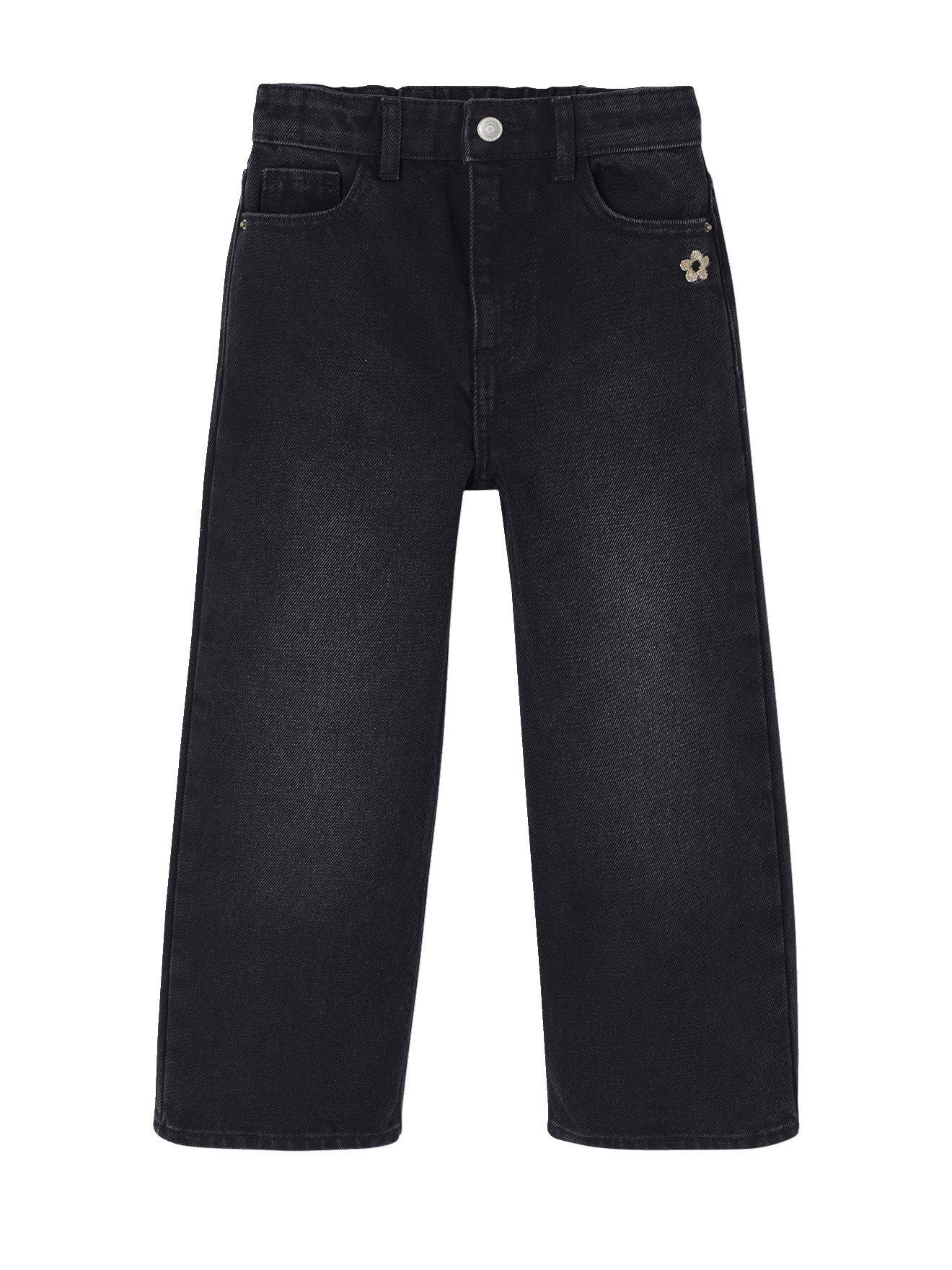 vertbaudet Weite Jeans Weite Mädchen Jeans mit Dehnbund Bundweite verstellbar