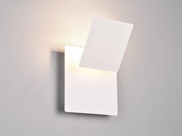 meineWunschleuchte LED Wandleuchte, LED fest integriert, warmweiß, 2er SET ausgefallen-e indirekte Wand-beleuchtung innen, Weiß Höhe 18cm