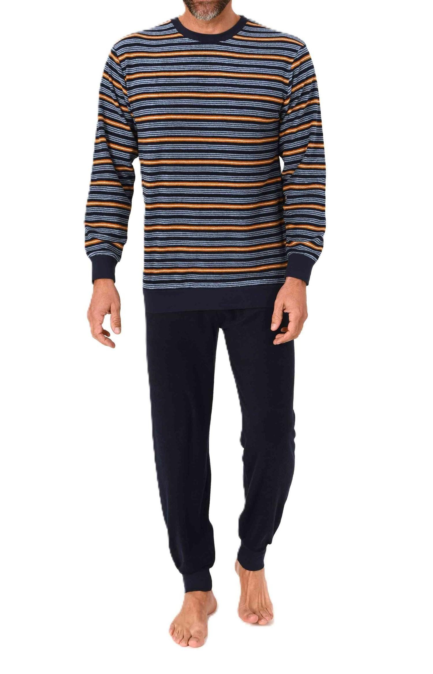 Normann Pyjama Normann Herren Frottee Schlafanzug langarm – auch in Übergrößen