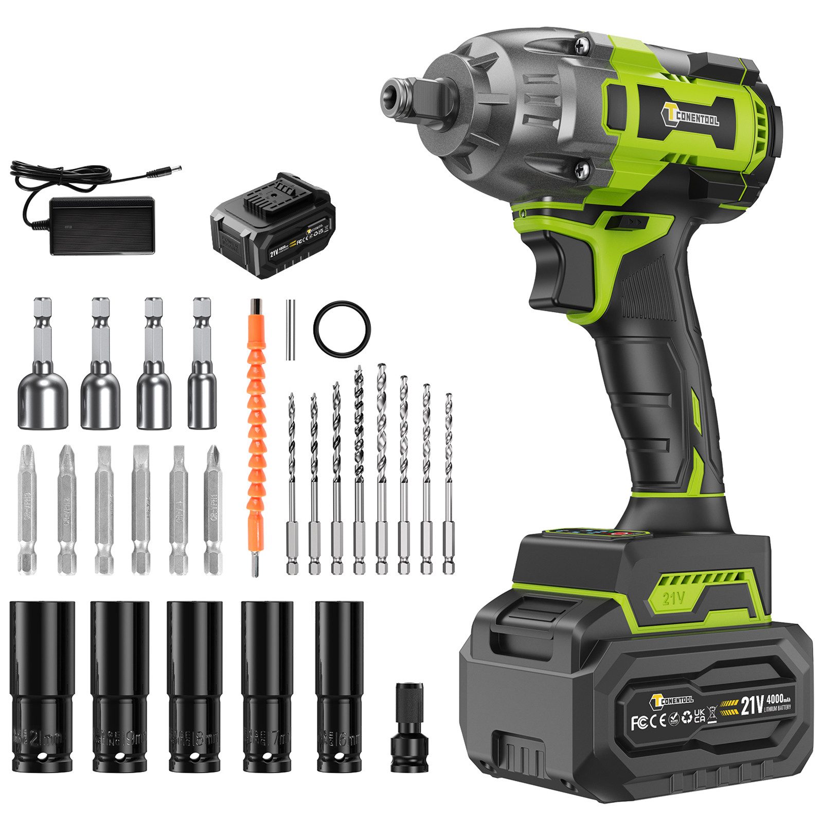 CONENTOOL Akku-Schlagschrauber 520Nm Akku Schlagschrauber, 3300 günstig online kaufen