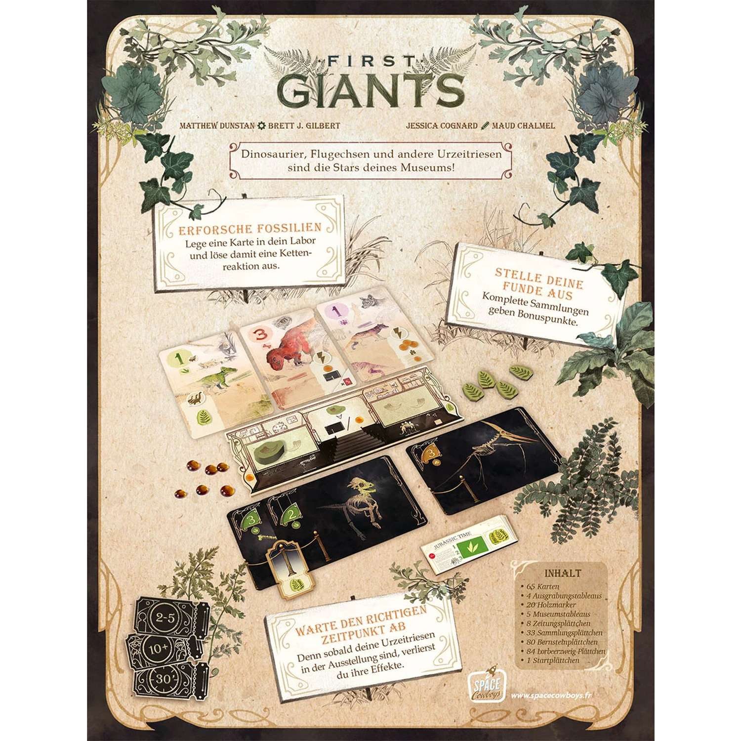 Asmodee Spiel First Giants - Spannendes Paläontologie-Strategiespiel