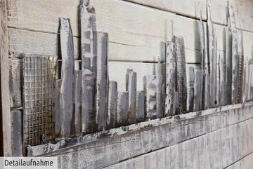 KUNSTLOFT Holzbild Next Stop: USA 150x50 cm, handgefertiges Wandbild aus Holz