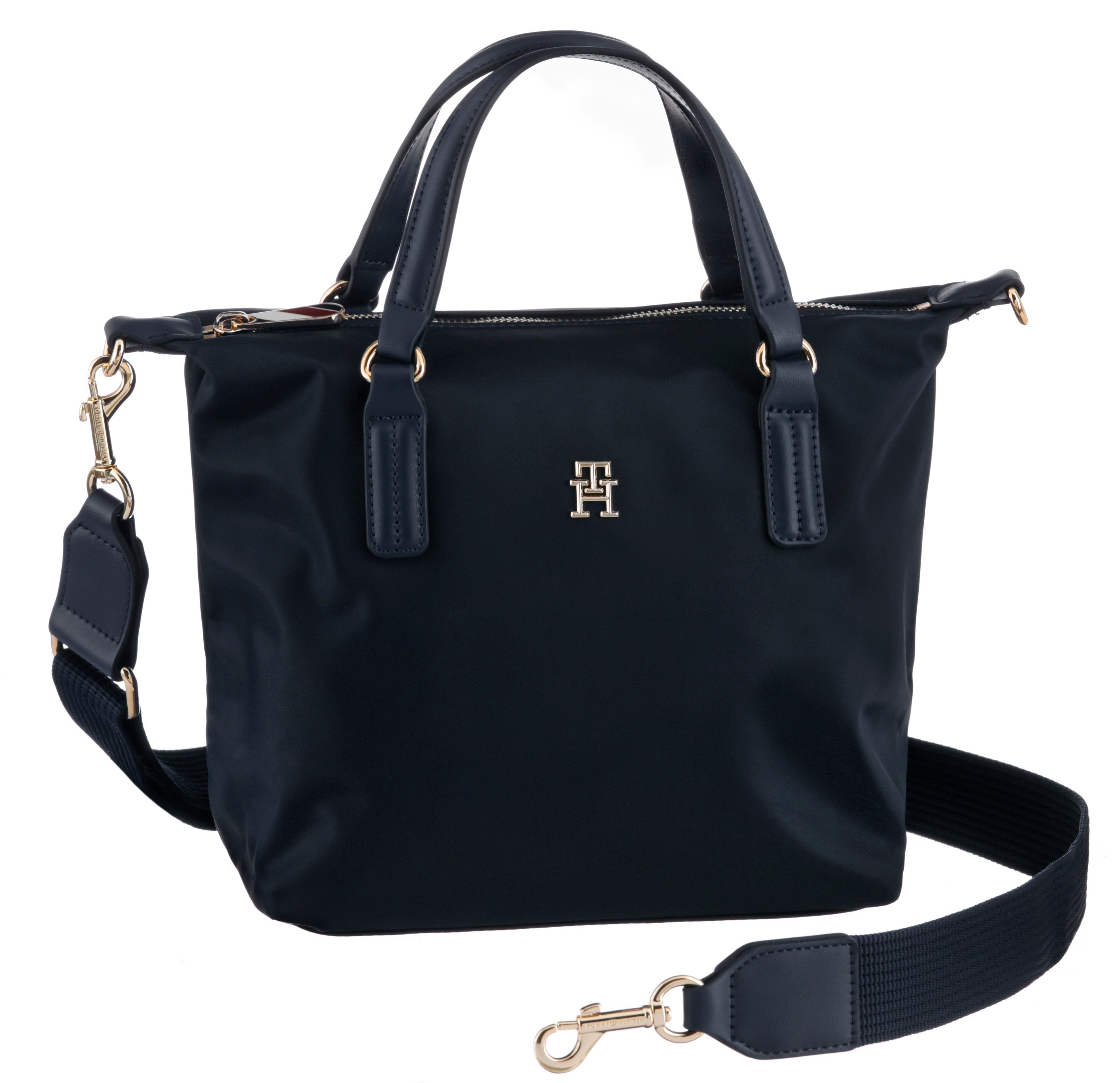 Tommy Hilfiger Henkeltasche POPPY NEW SMALL TOTE, Damen Umhängetasche, Shopper, mit Markenemblem vorne