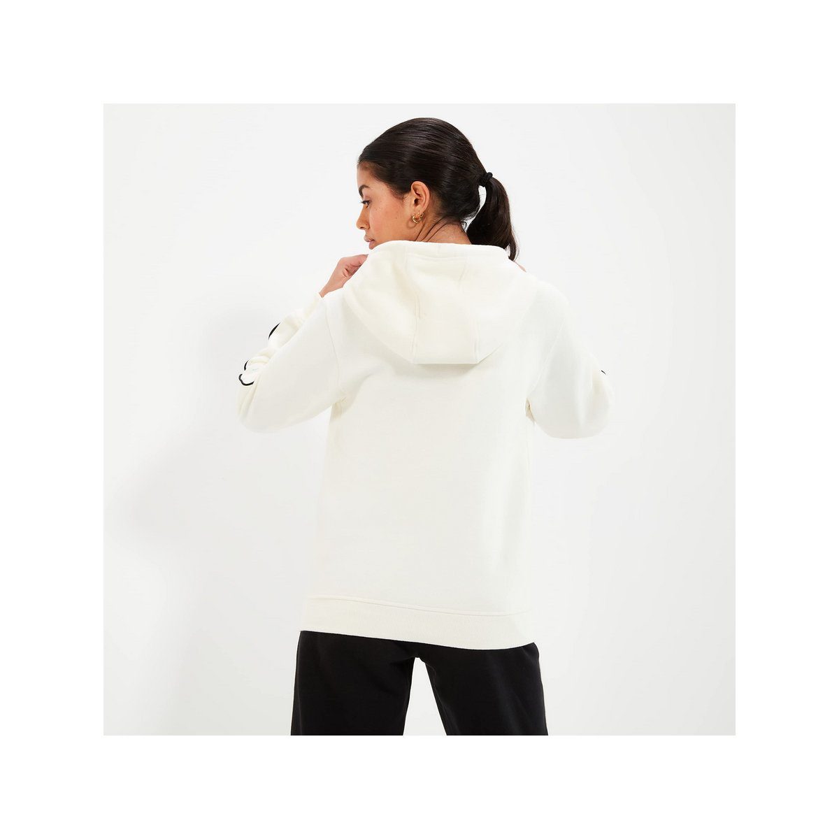 Sweatshirt textil offwhite Focus passform (1-tlg)