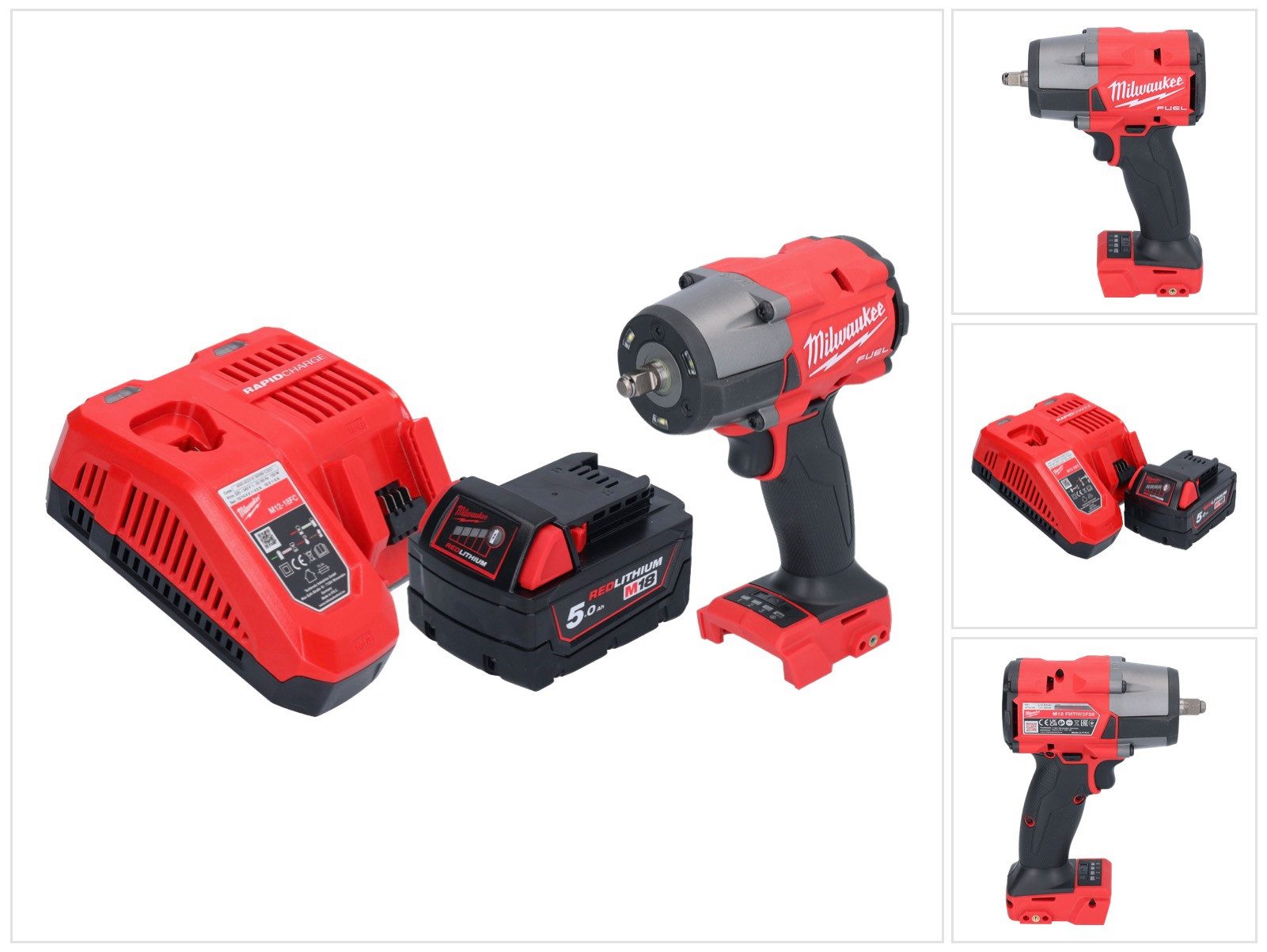 Milwaukee Akku-Schlagschrauber Milwaukee M18 FMTIW2F38-501 Akku Schlagschrauber 18 V 745 Nm 3/8" Brus