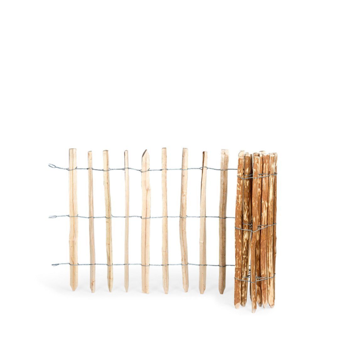 Mega-Holz Staketenzaun Staketenzaun Rolli - 5 m 60 cm, Lattenabstand 7-8 cm, LxH: 500x60 cm