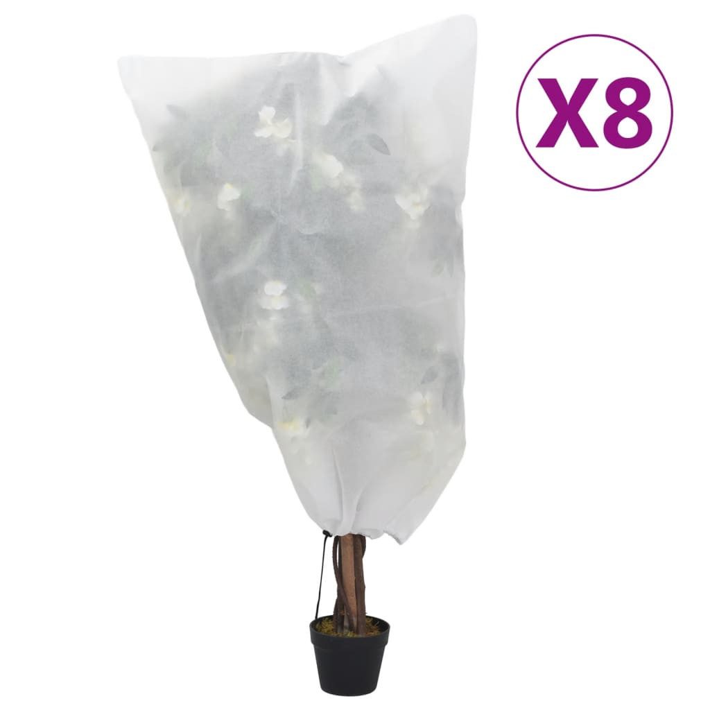 Thumbnail - vidaXL Winterschutzvlies, Wintervlies mit Kordelzug 8 Stk. 70 g/m² 0,8x1 m