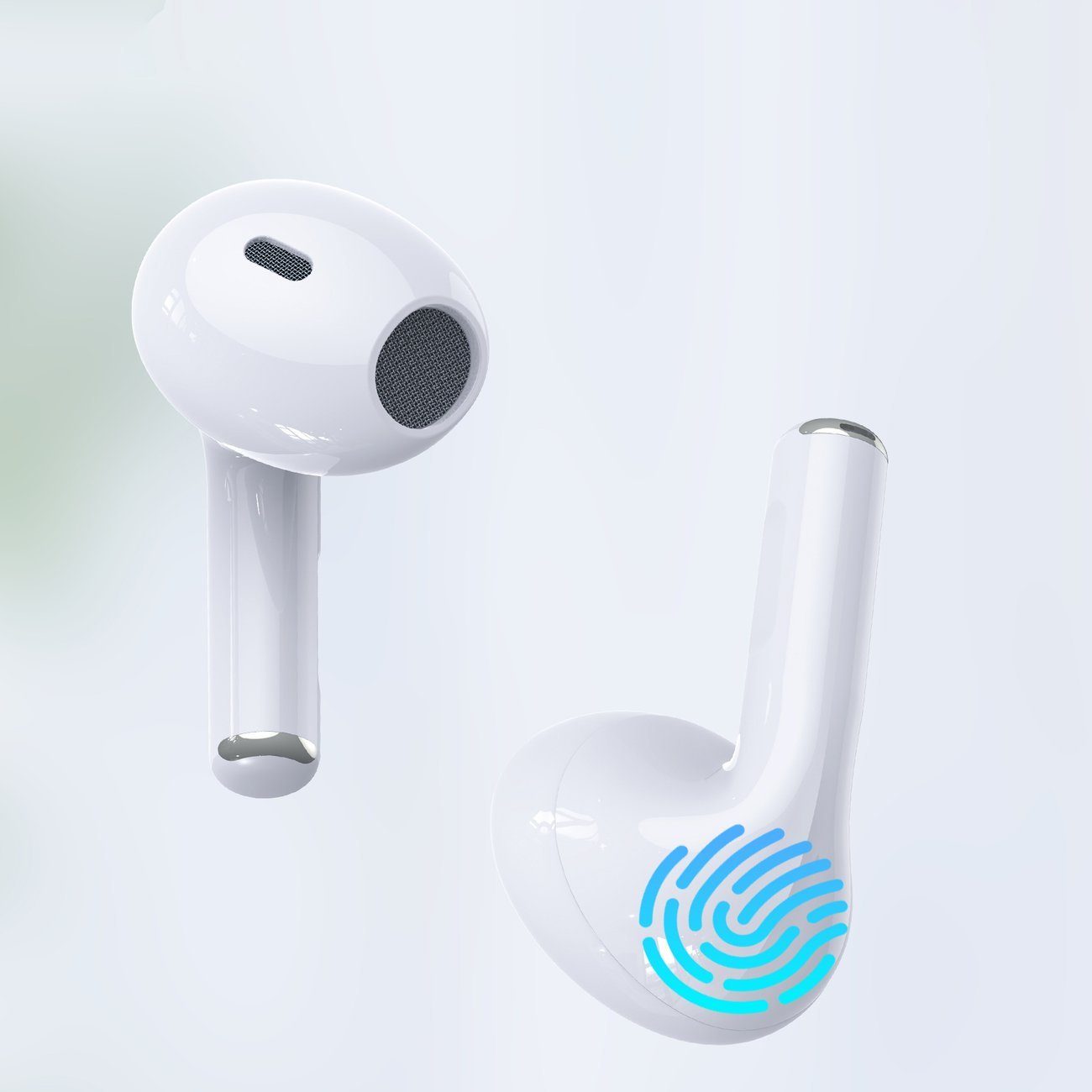 TWS kabellose Bluetooth, Kopfhörer (Bluetooth, Touch mit 5.1 weiß Musikmodus: 4h) BT Bluetooth ca. Choetech Control, Ladekoffer Choetech Bluetooth-Kopfhörer