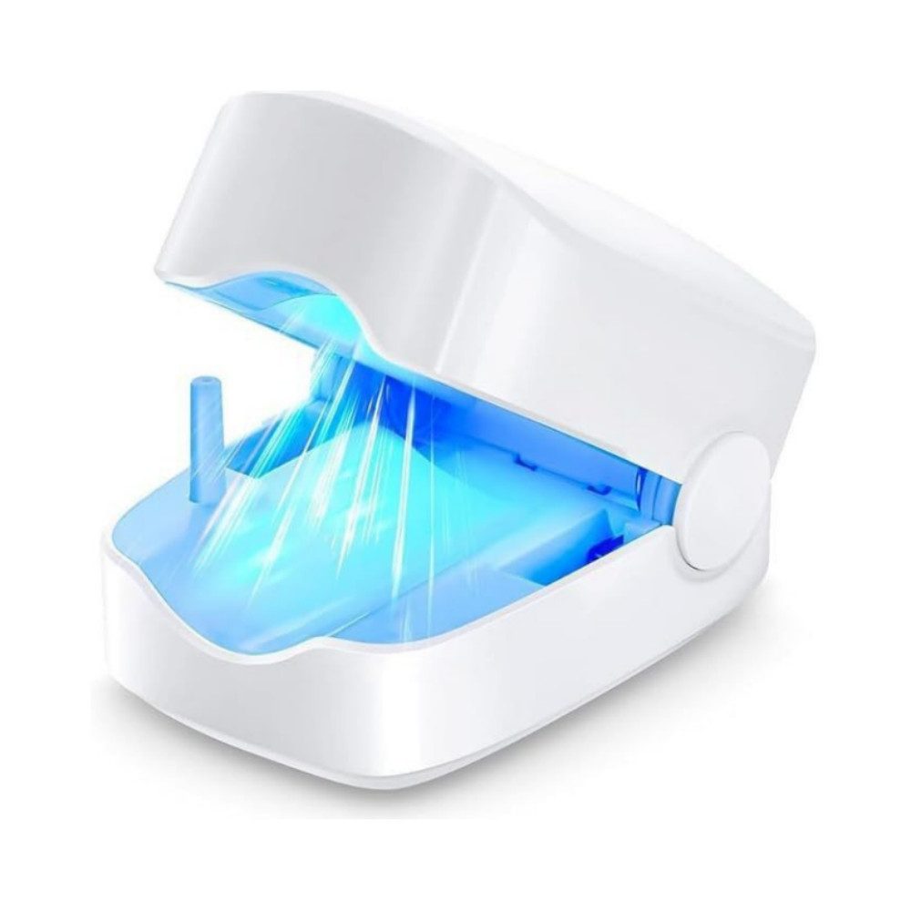 POPOLIC Lichthärtungsgerät Nagelreinigungsgerät für Gelnägel & Pflege der Nageloberfläche, mit 470 nm Blaulicht+910 nm Infrarotlicht(Unsichtbares Licht), Wiederaufladbares tragbares Nagelpflegegerät